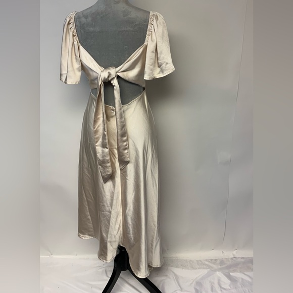 Dress Midi Romantic HOCO Glam Pinup Feminine Elegant Party Wedding Dance SZ M - Picture 3 of 9